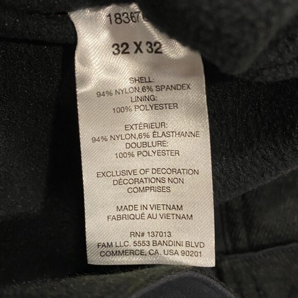 Orvis Fleece Lined Tech Pants Mens 32 x 32 Black Water Repellent Insulated - Picture 11 of 12